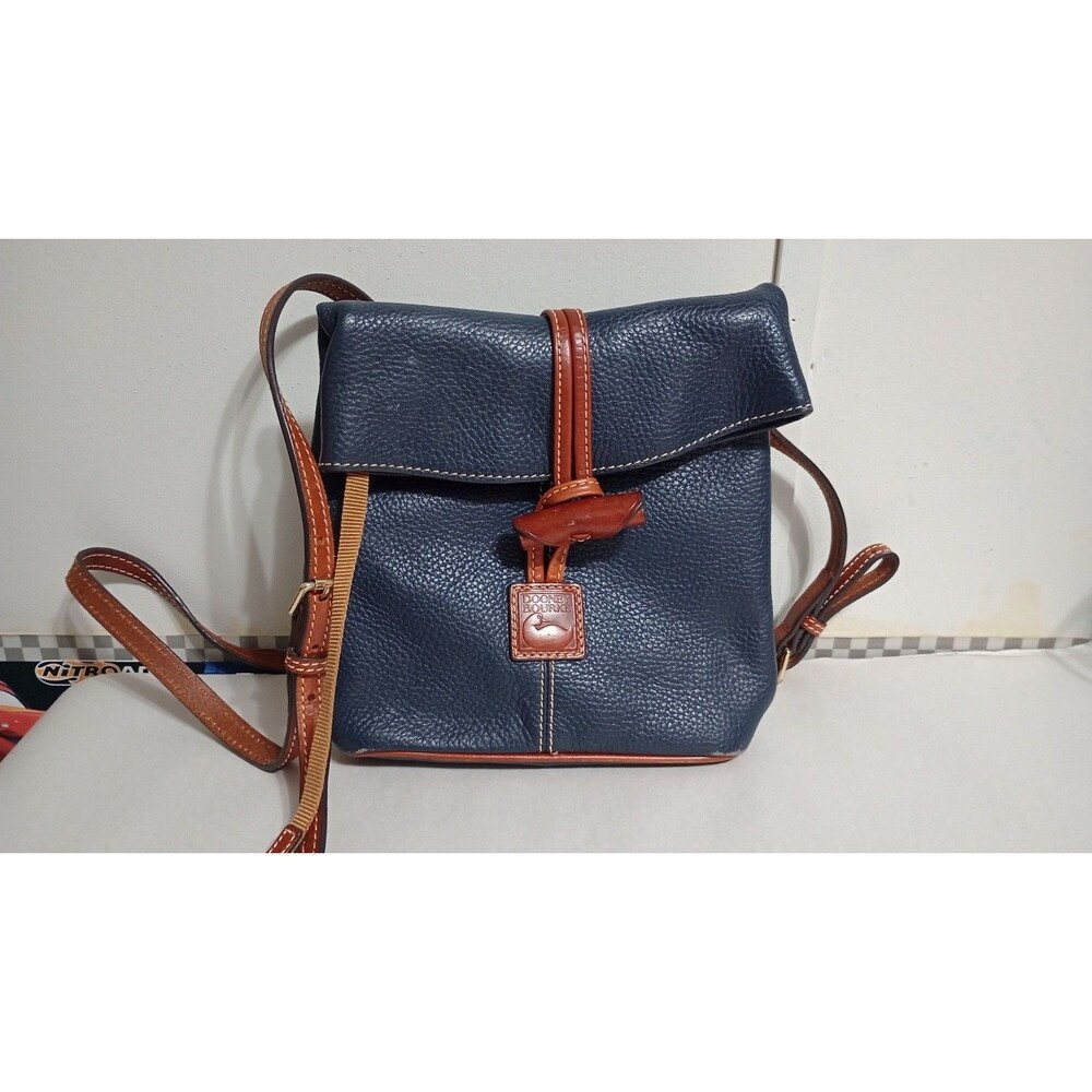 Dooney And Bourke Florentine Navy Blue  Pebble Grain Crossbody